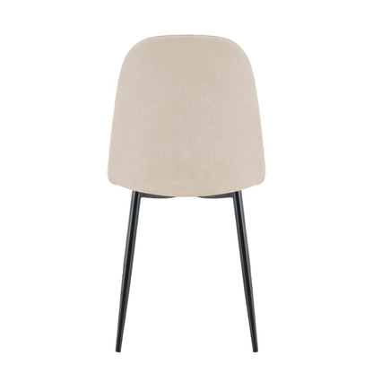 Set de 4 Sillas de Comedor Margarita, Beige, con Espaldar y Diseño Moderno