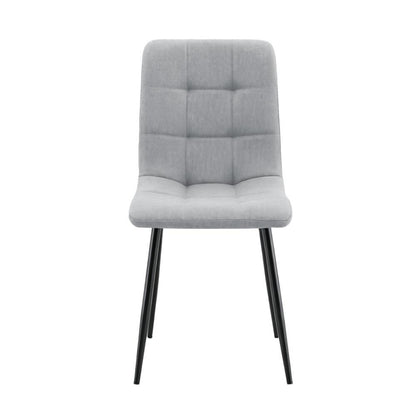 Set de 4 Sillas de Comedor Flex, Color Gris, con Espaldar y Diseño Moderno