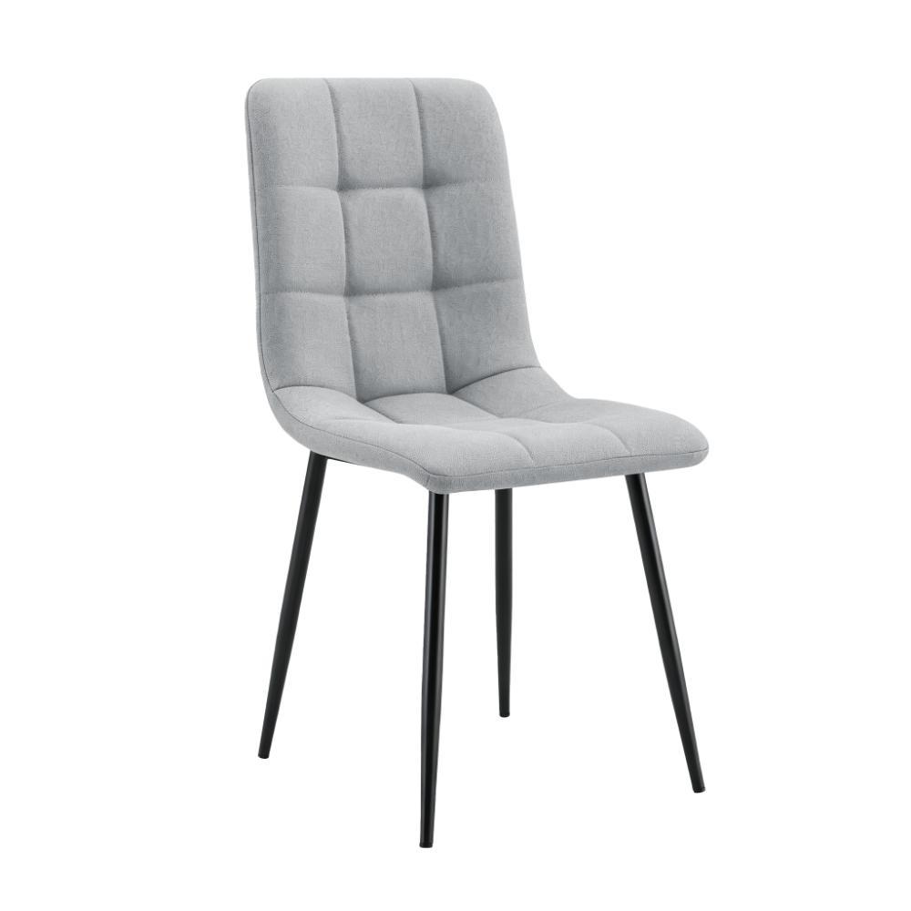 Set de 4 Sillas de Comedor Flex, Color Gris, con Espaldar y Diseño Moderno