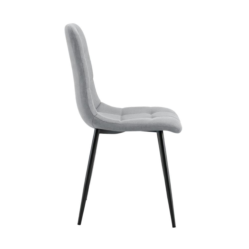 Set de 4 Sillas de Comedor Flex, Color Gris, con Espaldar y Diseño Moderno