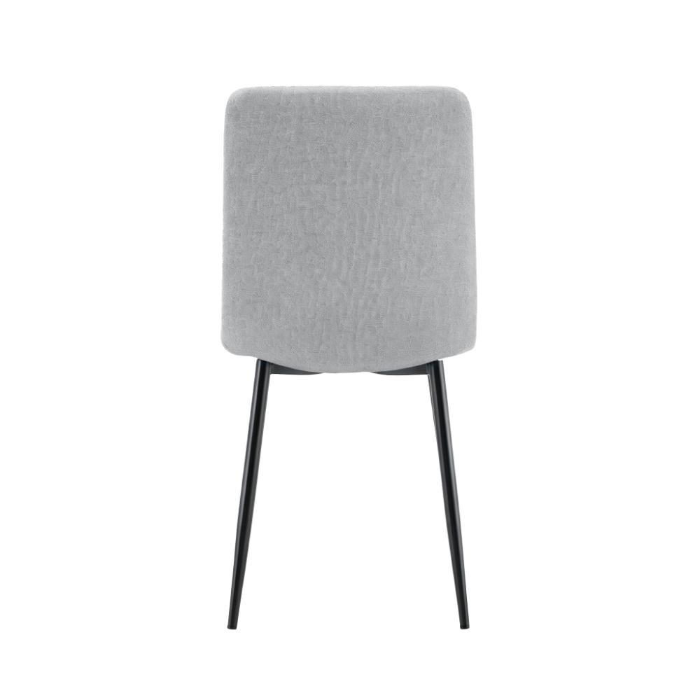 Set de 4 Sillas de Comedor Flex, Color Gris, con Espaldar y Diseño Moderno