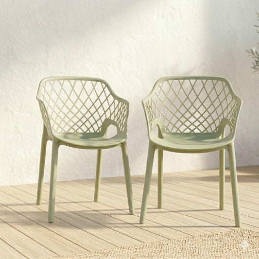 Silla con Brazos Casablanca, Verde Olivo, con espaldar en diamantes y estilo moderno, medidas