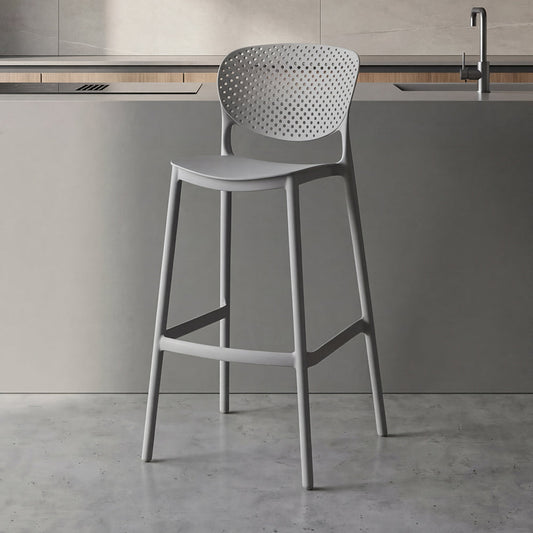 Silla para Bar Río, Color Gris Oscuro, Diseño Moderno