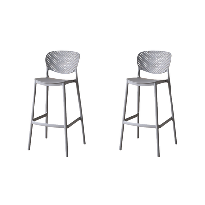 Set de 2 Sillas para Bar Río, Color Gris Oscuro, Diseño Moderno