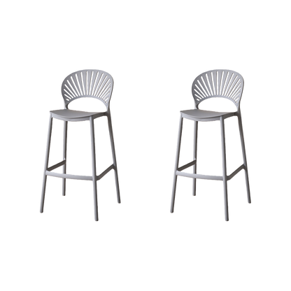 Set de 2 Sillas para Bar Paraíso, Color Gris Oscuro, Diseño Moderno