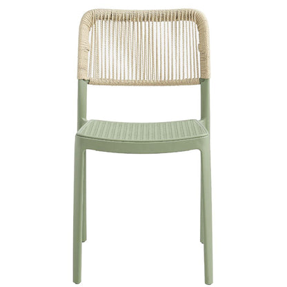 Set de 4 Sillas Austin, Color Verde Olivo, con Espaldar Tejido