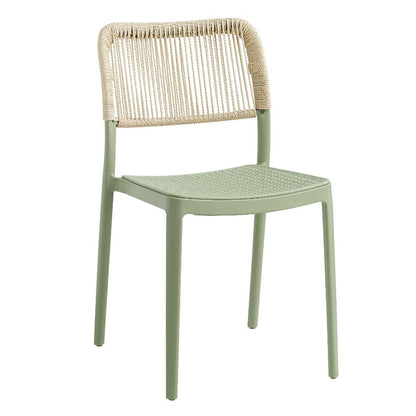 Set de 4 Sillas Austin, Color Verde Olivo, con Espaldar Tejido