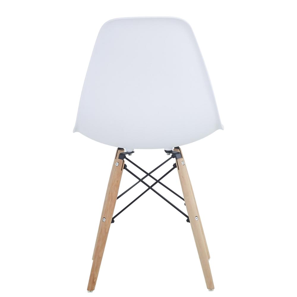 Silla Eames, Color Blanco, con Patas de Madera, medidas