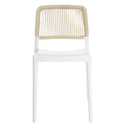 Silla Houston, Color Blanco, con Espaldar Tejido, vista posterior