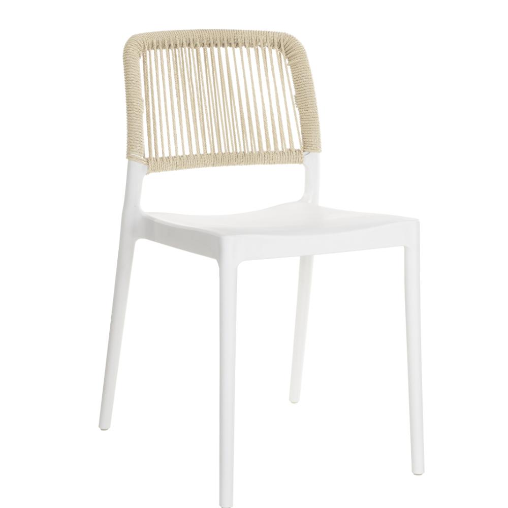 Silla Houston, Color Blanco, con Espaldar Tejido, en ambiente