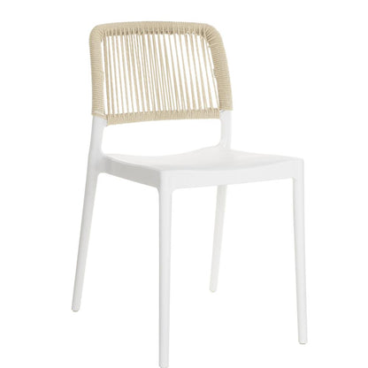 Silla Houston, Color Blanco, con Espaldar Tejido, en ambiente