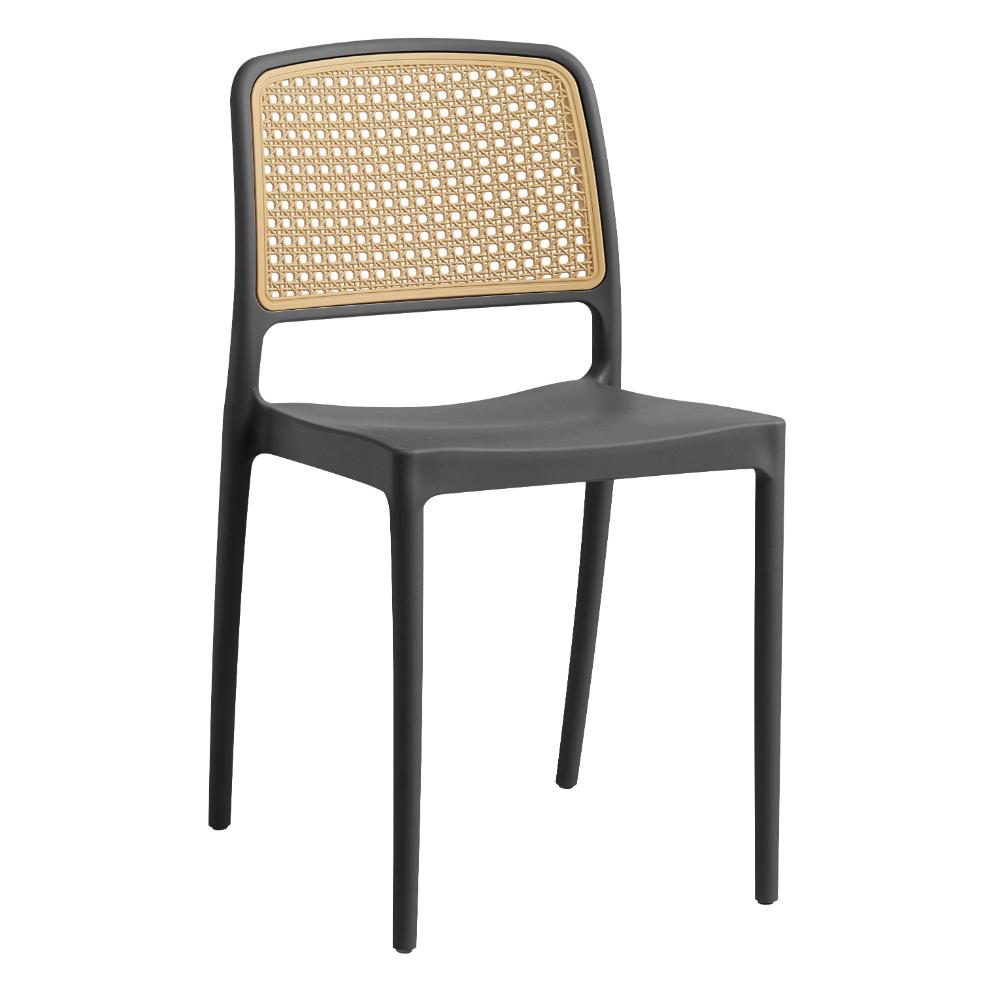 Set de 2 Sillas Texas, Color Negro y Beige, con Espaldar Transpirable