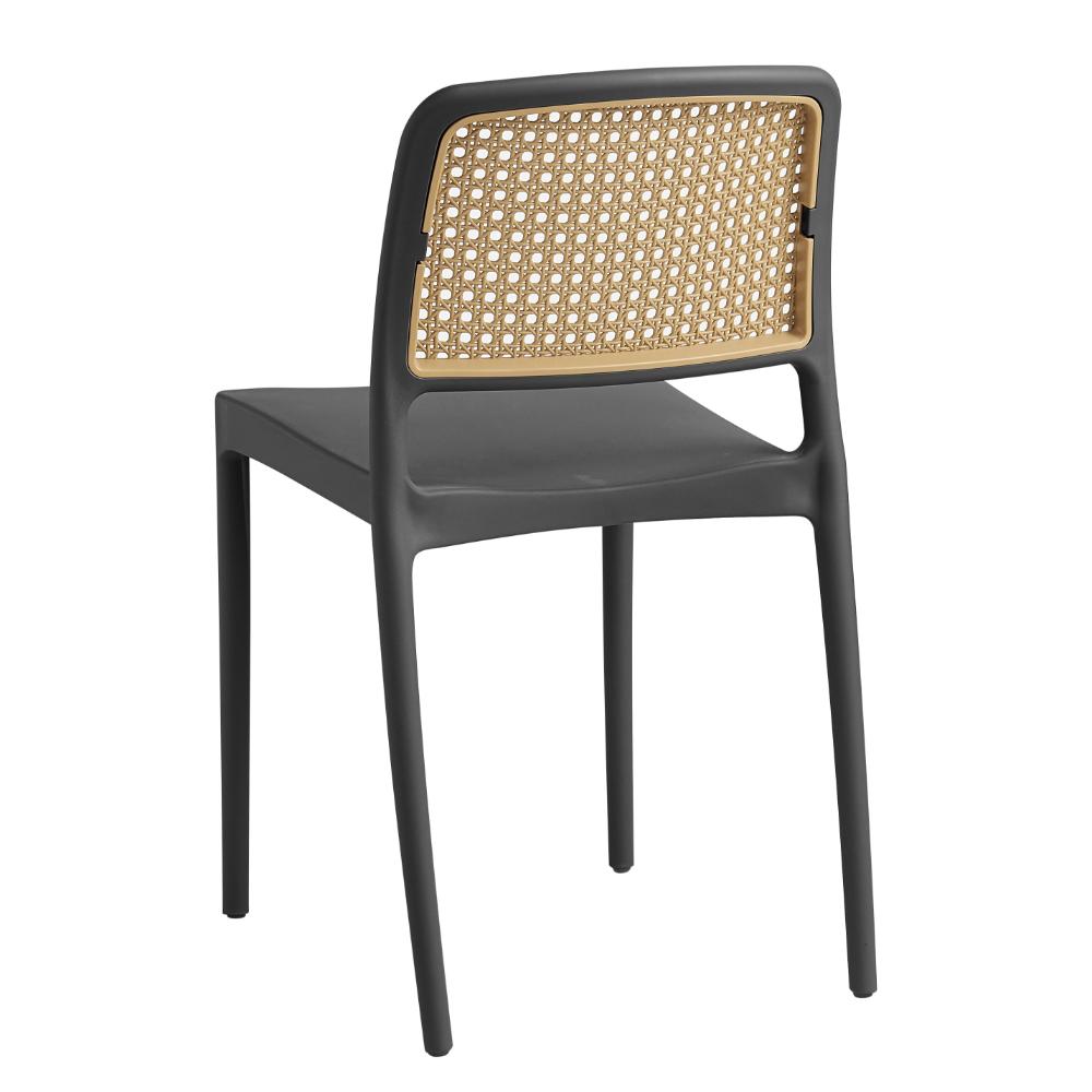 Set de 2 Sillas Texas, Color Negro y Beige, con Espaldar Transpirable