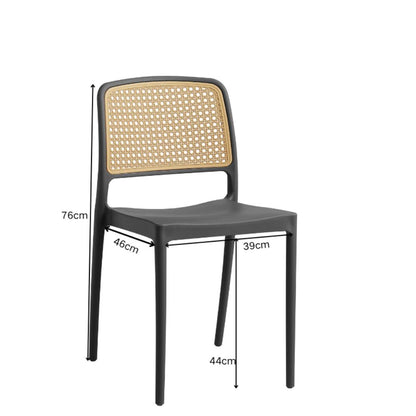 Set de 2 Sillas Texas, Color Negro y Beige, con Espaldar Transpirable