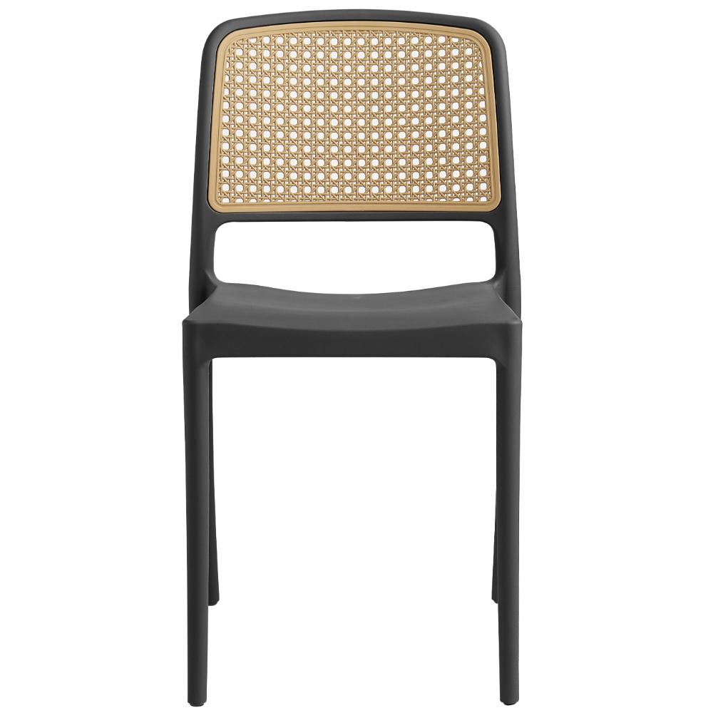 Set de 2 Sillas Texas, Color Negro y Beige, con Espaldar Transpirable