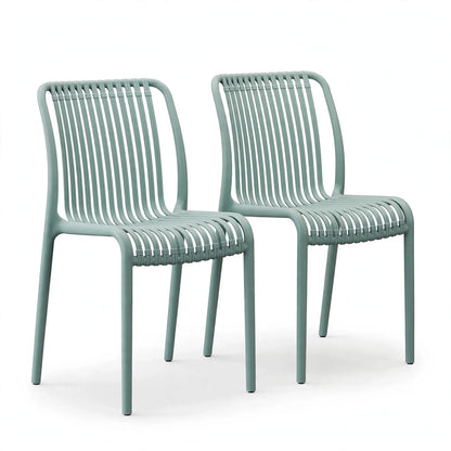 Set de 2 Sillas Terra, Color Azul Claro, con Espaldar
