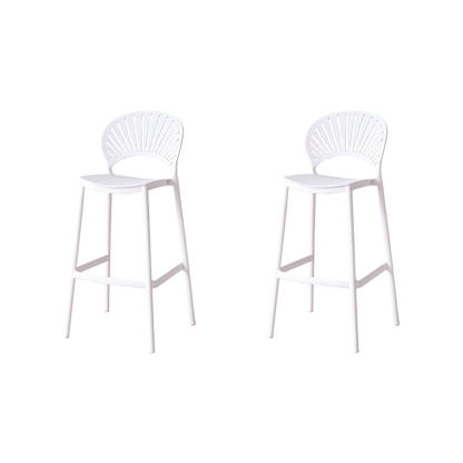 Set de 2 Sillas para Bar Paraíso, Color Blanco, Diseño Moderno