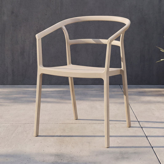 Silla Porto, Taupe, con Espaldar Minimalista y Diseño Moderno