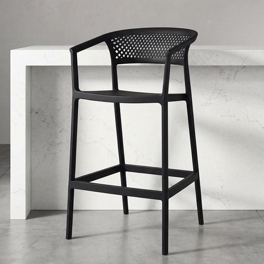 Silla para Bar Salvador, Negro, con Reposa Pies Doble Proposito