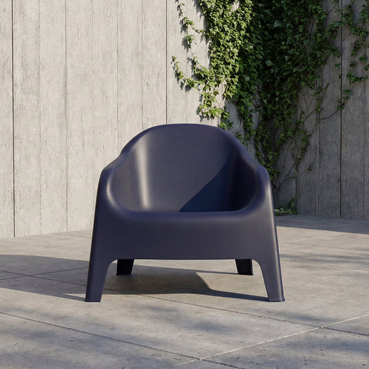 Silla Lounge Sun, Negro, Cómoda para Terraza o Jardín