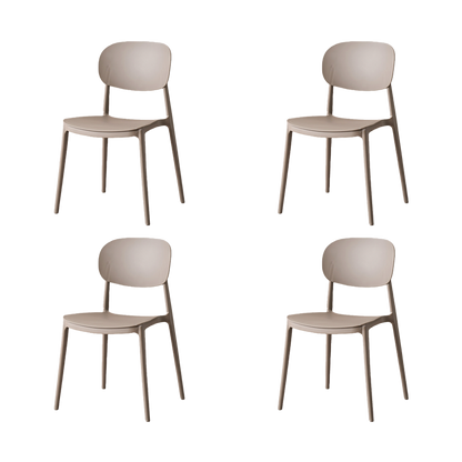 Set de 4 Sillas Milán, Color Taupe, con Espaldar y Diseño Moderno