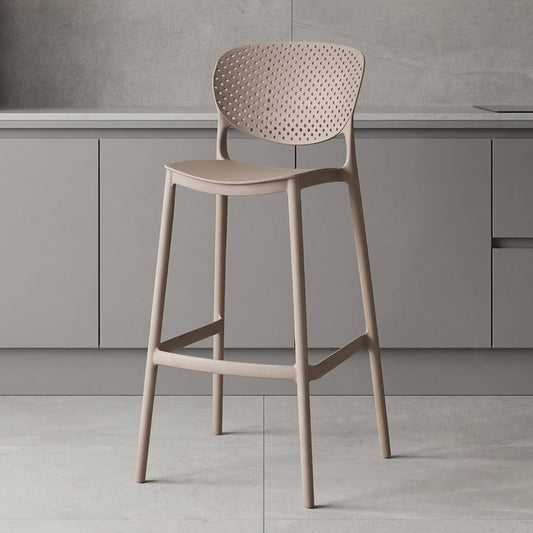 Silla para Bar Río, Color Taupe, Diseño Moderno