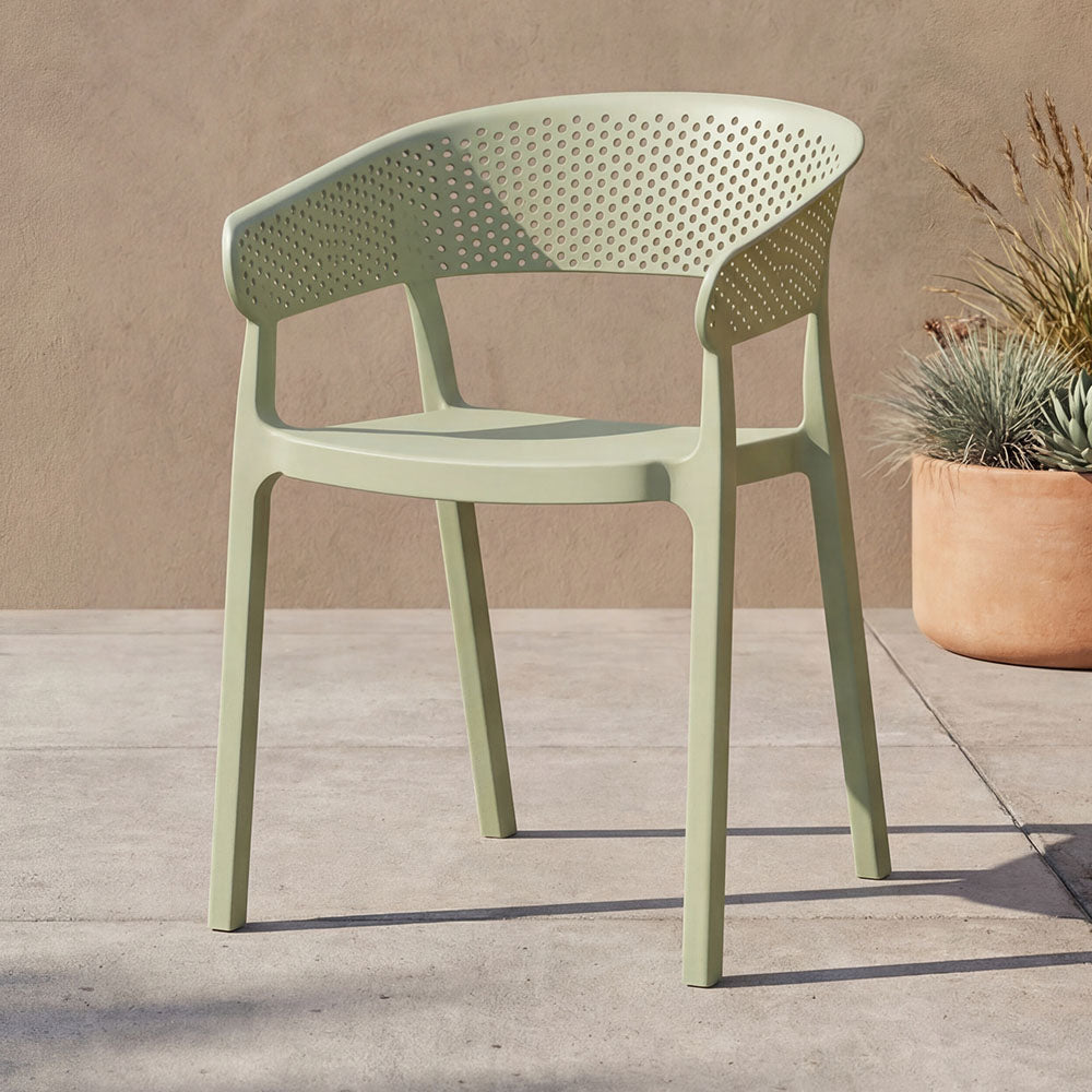 Silla Manaos, Verde, con Espaldar Minimalista y Diseño Moderno