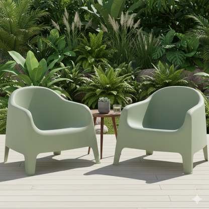 Silla Lounge Sun, Verdematcha, Cómoda para Terraza o Jardín