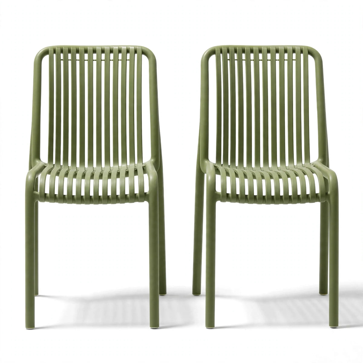 Set de 2 Sillas Terra, Color Verde, con Espaldar