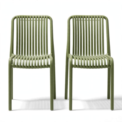 Set de 2 Sillas Terra, Color Verde, con Espaldar