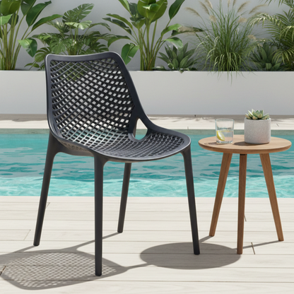 Silla Miame, Negro, con Espaldar y Reposa Brazos