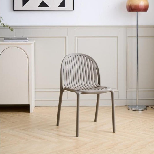 Set de 2 sillas Marruecos taupe con espaldar en rayas – vista 3