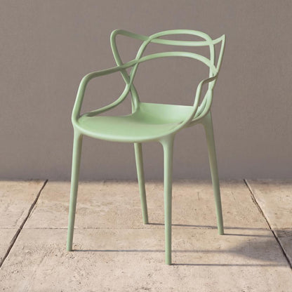 Silla Palermo, Verde Claro, con Espaldar y Diseño Moderno
