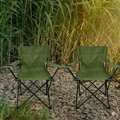 Set de 2 Sillas Plegable Camping Tanzania, Verde, Incluye Bolsa de Transporte