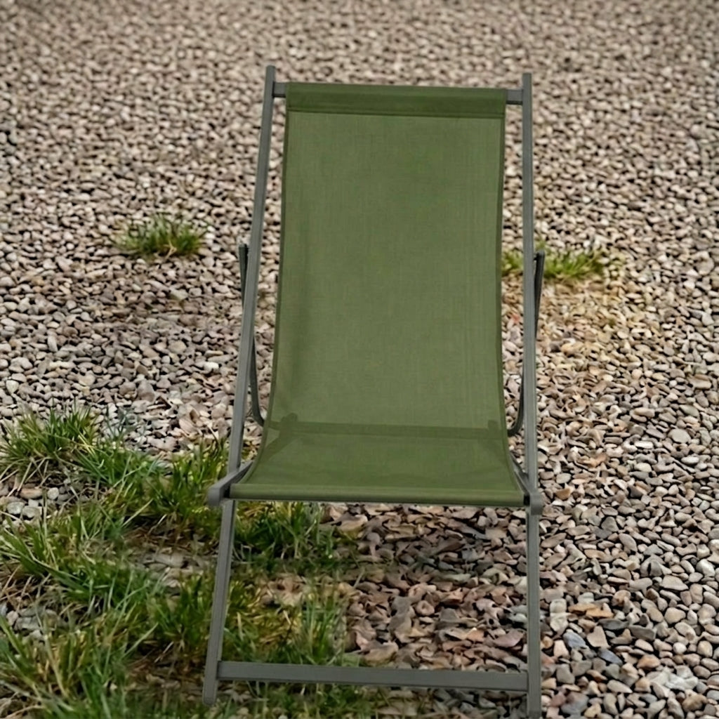 Set de 4 Sillas Plegables Reclinable Kenya, Verde, con Tres Posiciones