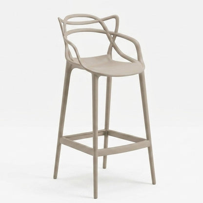 Silla para Bar Palermo, Taupe, con Reposa Pies Doble Propósito