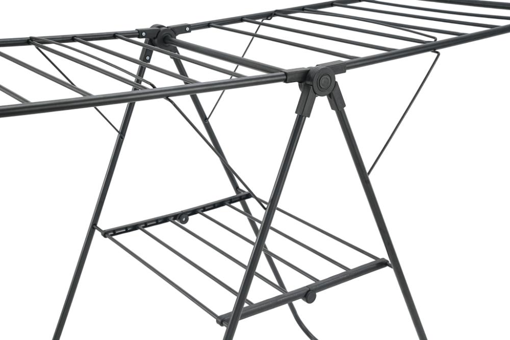 Tendedero De Piso Pitendo, Negro, Plegable y Extendible, detalle