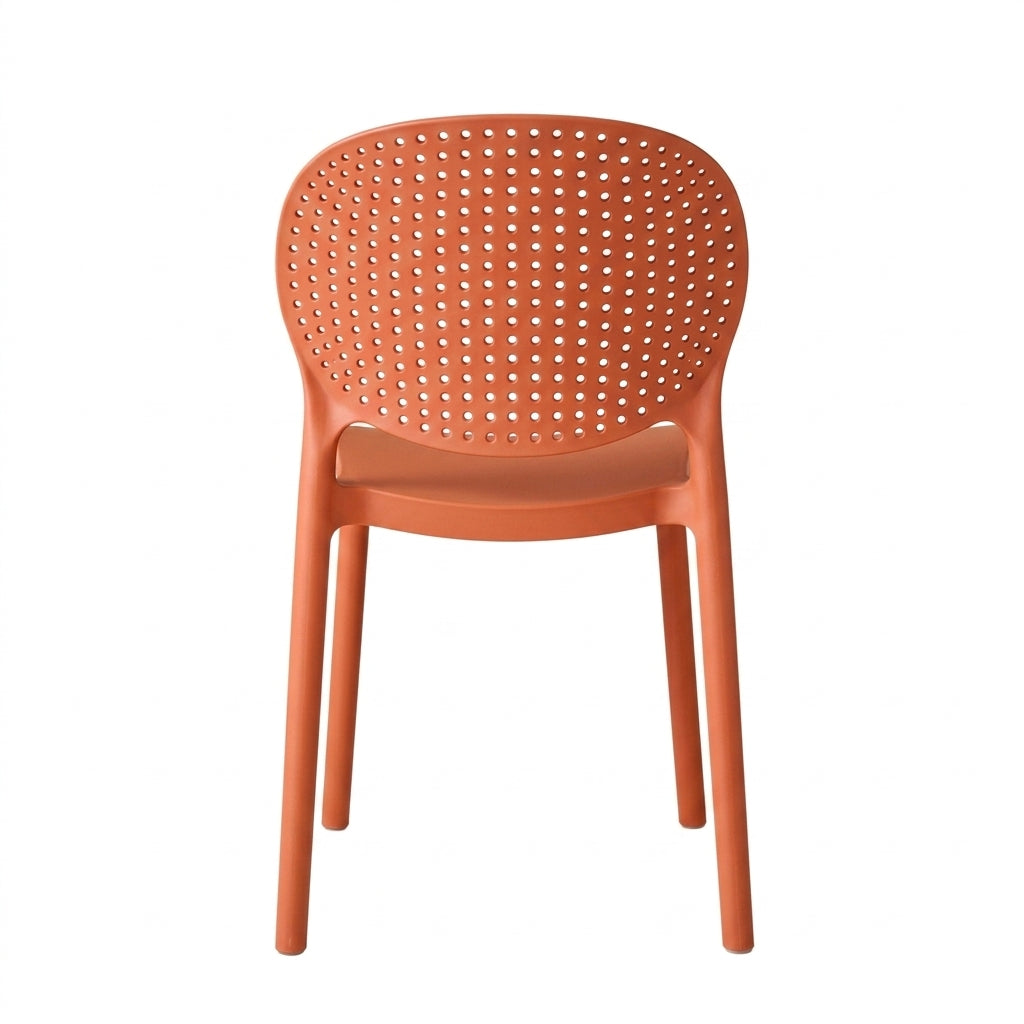 Silla Florida, Color Terracota, con Espaldar y Diseño Moderno, detalle interior