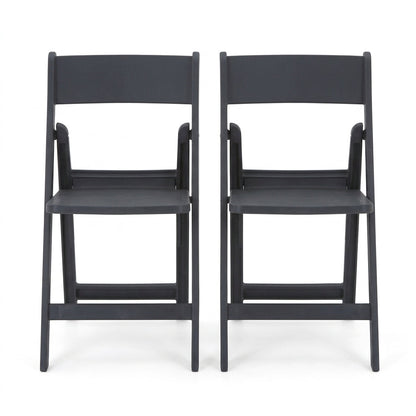 Set de 2 Sillas Plegables Erin, Negro, Diseño Práctico y Funcional