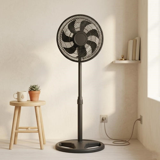 Ventilador Astor 14, Negro, Con 3 velocidades y 2 en 1