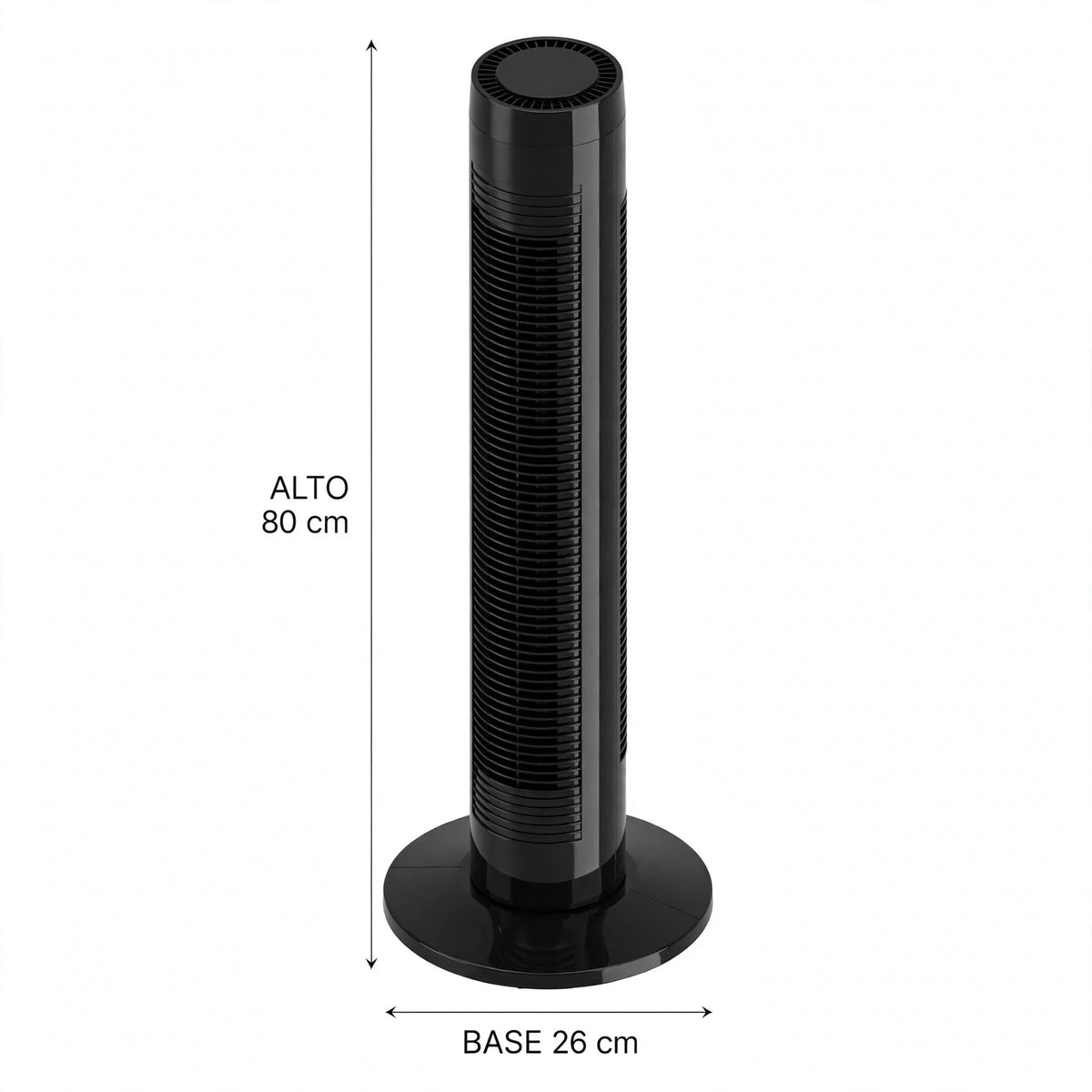Ventilador De Torre Apex 32, Negro, Con temporizador Incluye Control Remoto