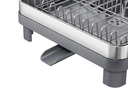 Escurridor de Platos Pureza, Gris Mate, en Acero Inoxidable y Plástico