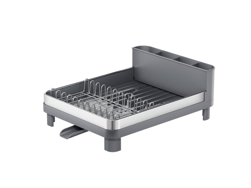 Escurridor de Platos Pureza, Gris Mate, en Acero Inoxidable y Plástico