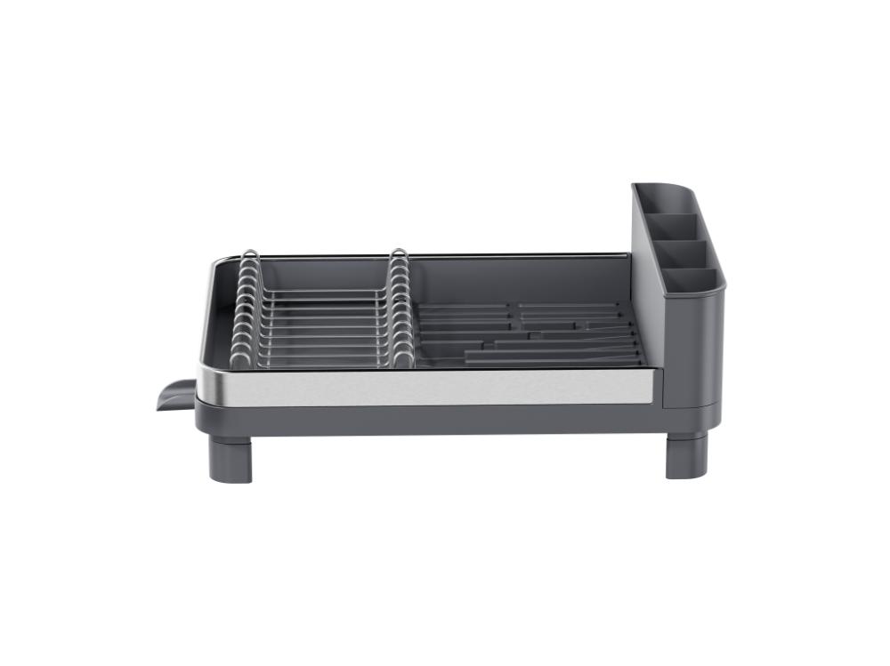 Escurridor de Platos Pureza, Gris Mate, en Acero Inoxidable y Plástico