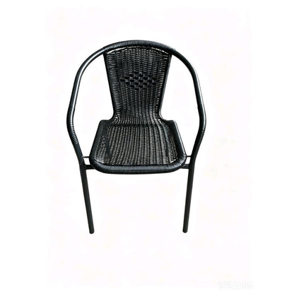 Juego de Terraza Rattan Bari, Color Negro