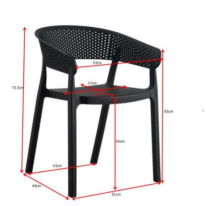Silla Manaos, Negro, con Espaldar Minimalista y Diseño Moderno, detalle interior