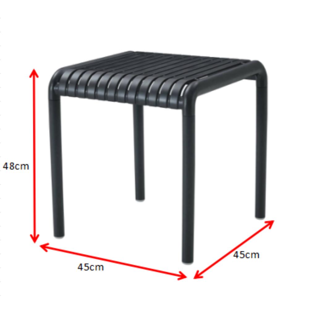 Mesa Lounge Parma, Negro, Pequeña con Diseño Minimalista, medidas
