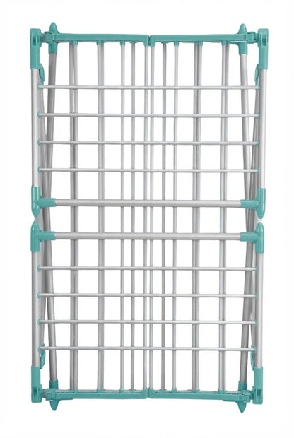 Tendedero de Piso Drymax, Gris y Azul, Plegable y Extendible
