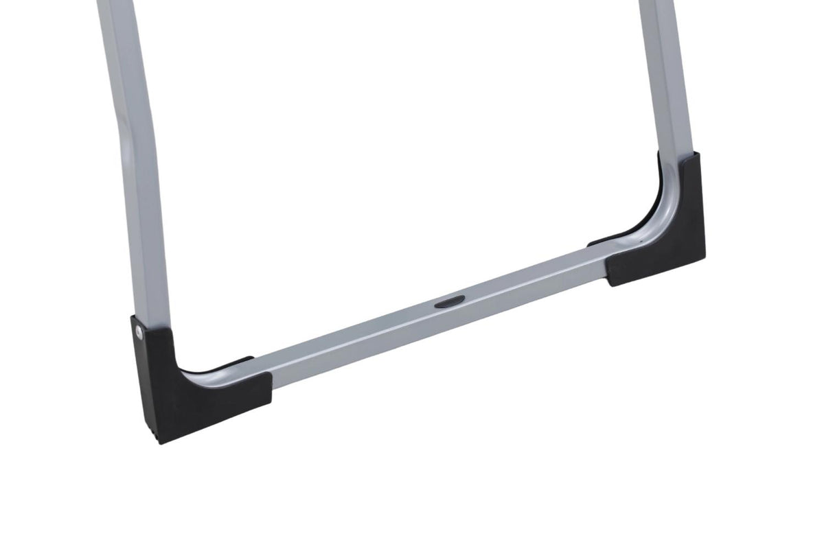 Escalera Tubular Luminas, Gris y Negro, Plagable de 3 Niveles