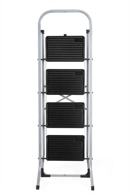 Escalera Tubular Natura, Negro, Plagable de 4 niveles